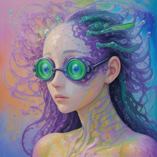 Insectoid Eyewear Illuminates Human Awareness as Impasto Pai...