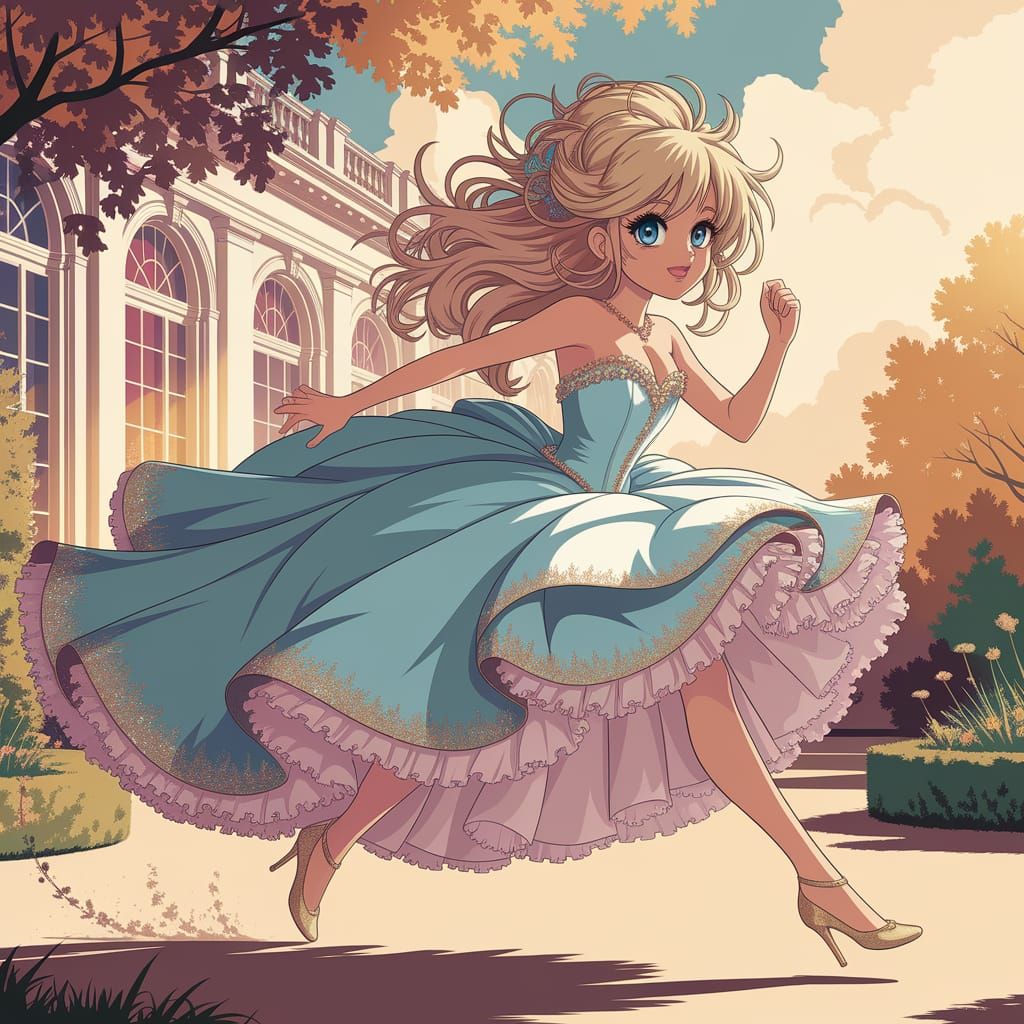 Anime Ballerina Flees Mansion in Golden Garden