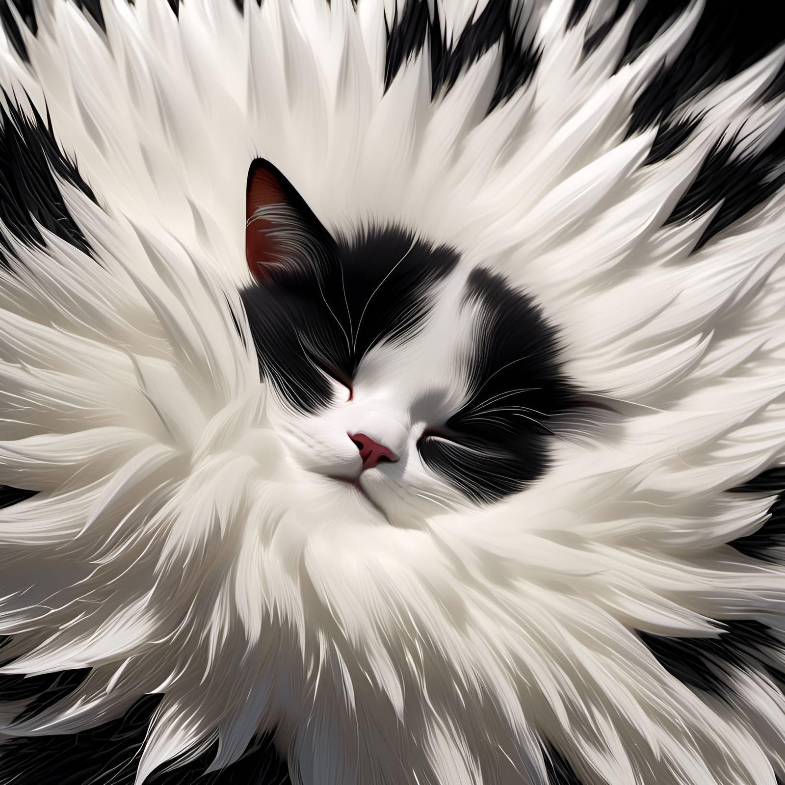 Surrealistic Portrait of a Lazy Birman Siamese Cat in Sunny ...