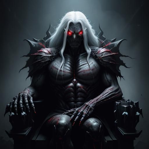 Knull on His Throne with Necrosword