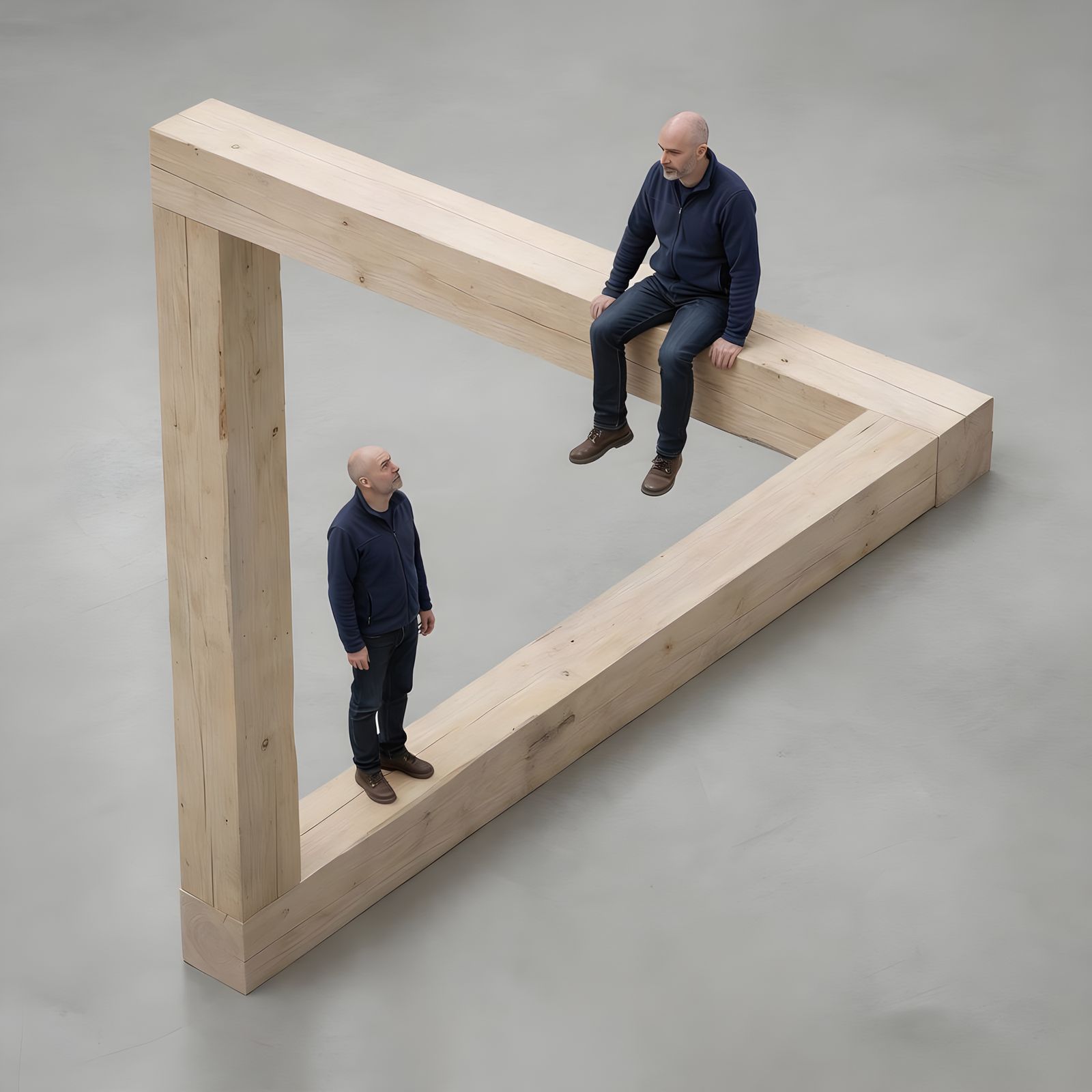 Artistic Ladder Removal in Escher Style