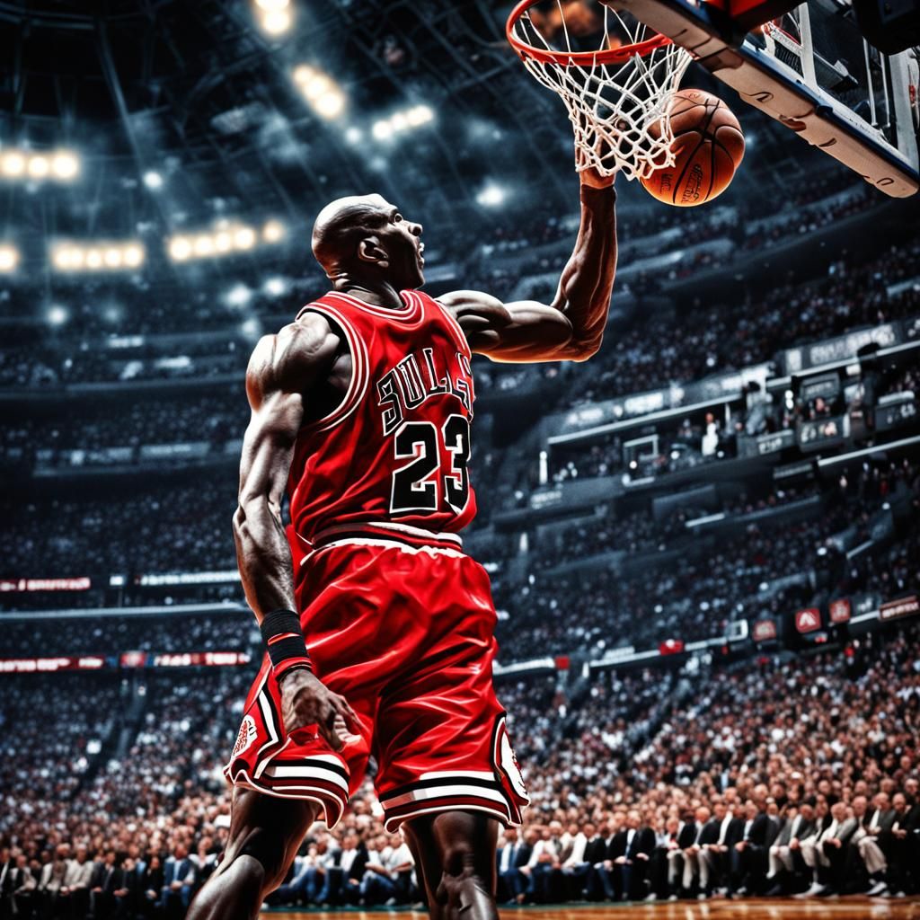 Hyperrealistic Portrait of Michael Jordan in HDR
