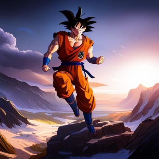 Goku Matte Painting in 8k Resolution