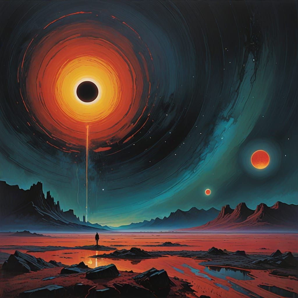 Cosmic Vortex in Vibrant, Ethereal Light