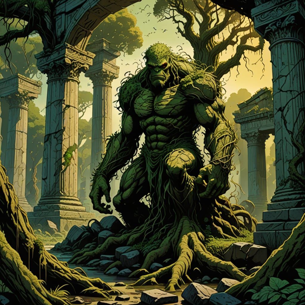 Ethereal Horror in Ancient Greek Ruins