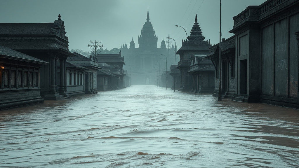 Yogyakarta Floodwaters Reclaim Ancient City in Digital Art