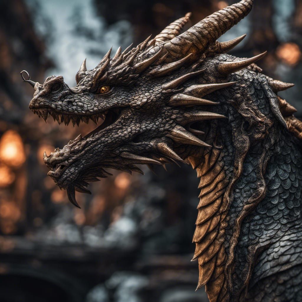 Hyperrealistic Dragon with Intricate Details