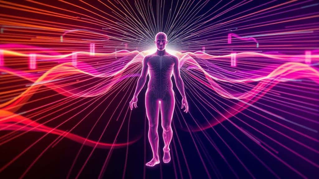 Electromagnetic Field Distortion in Vibrant Colors