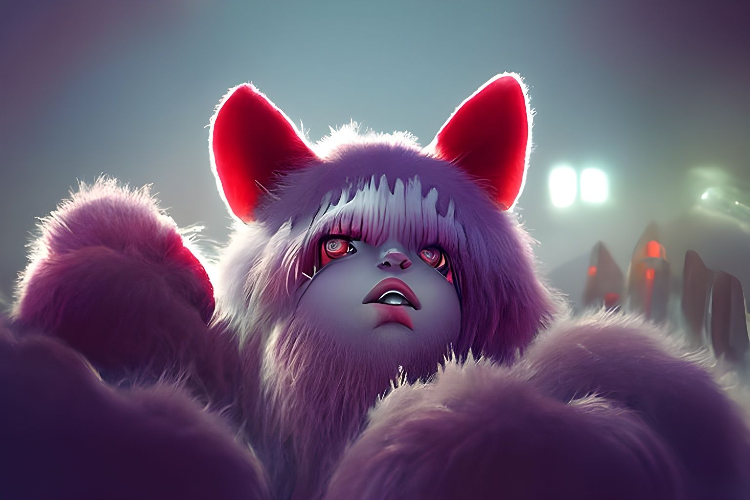 Fluffy Succubus Emo Girl