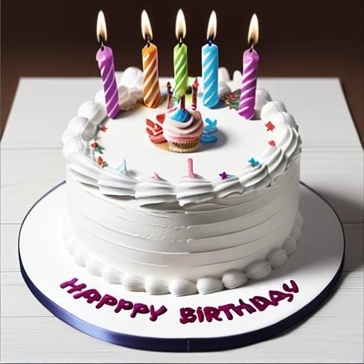 Festive Birthday Card and Cake Celebration