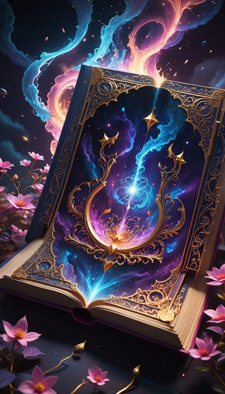 Magical Galaxy Unfolds from Ancient Oriental Tome