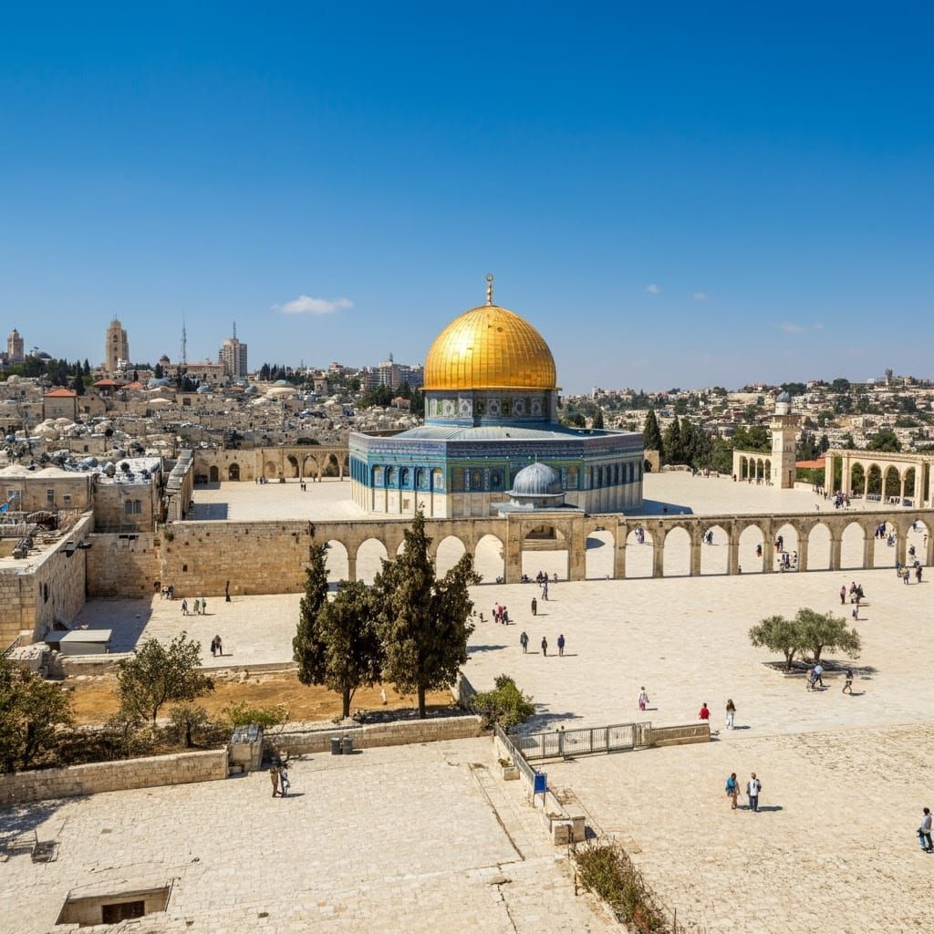 Ancient Jerusalem Landmark in Bird's Eye View