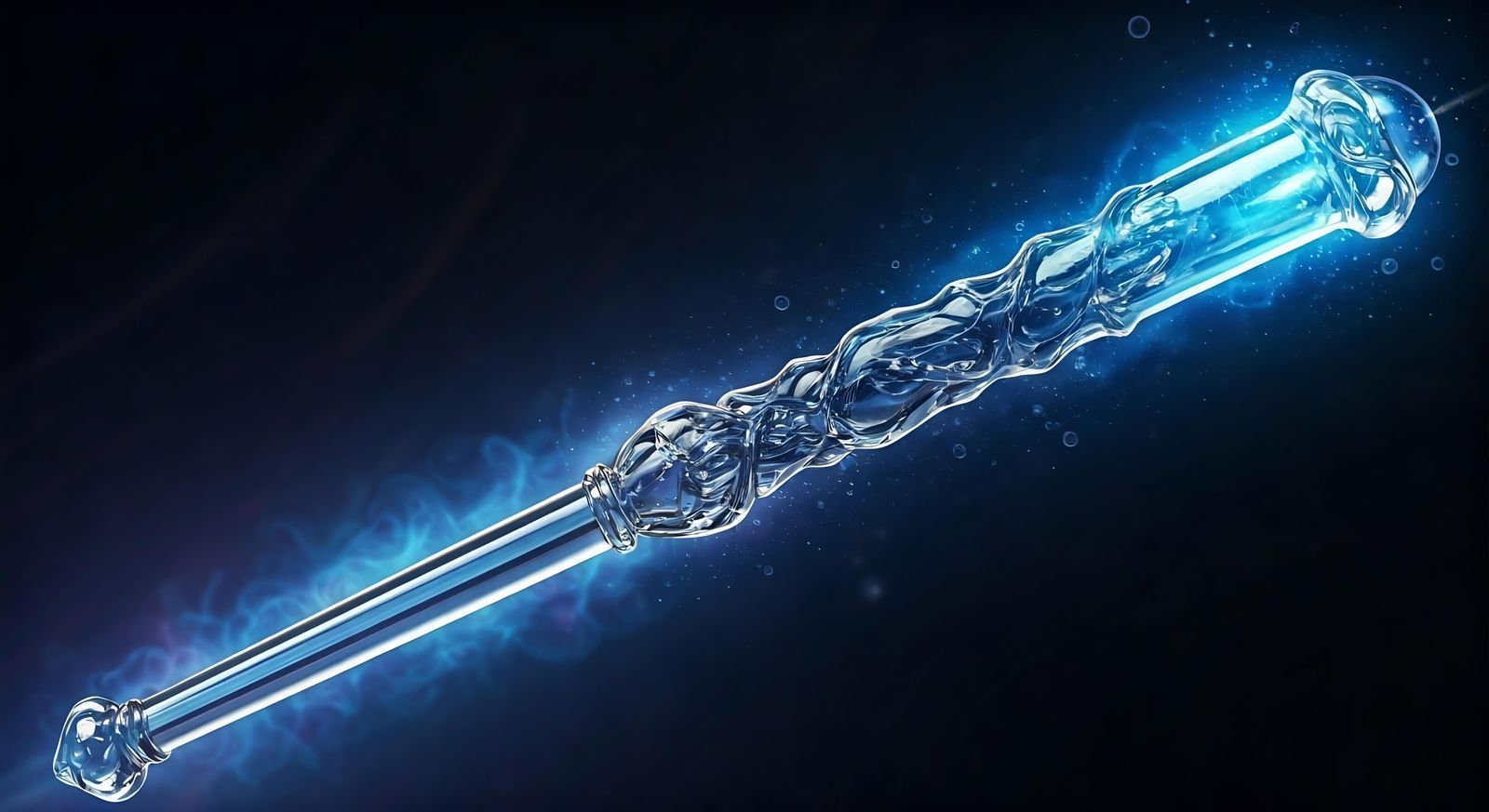 Enchanting Glass Wand from Harry Potter, Hyperrealistic Art