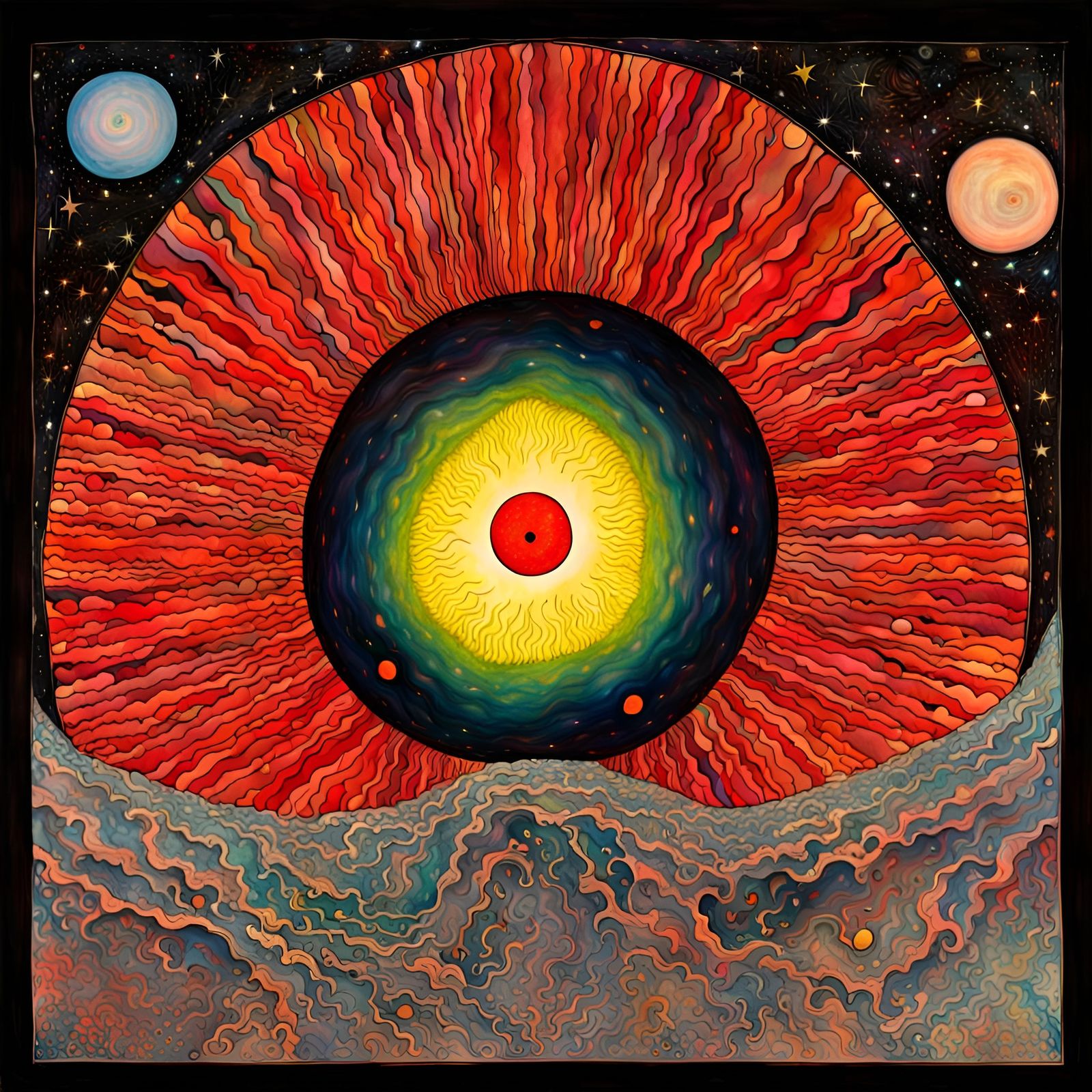 Ominous Star-Shaped Black Hole in Geometric Space