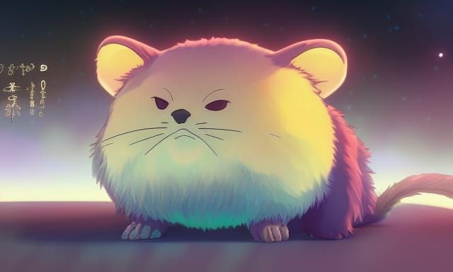 Cute Magical Animal Companion in Anime Style