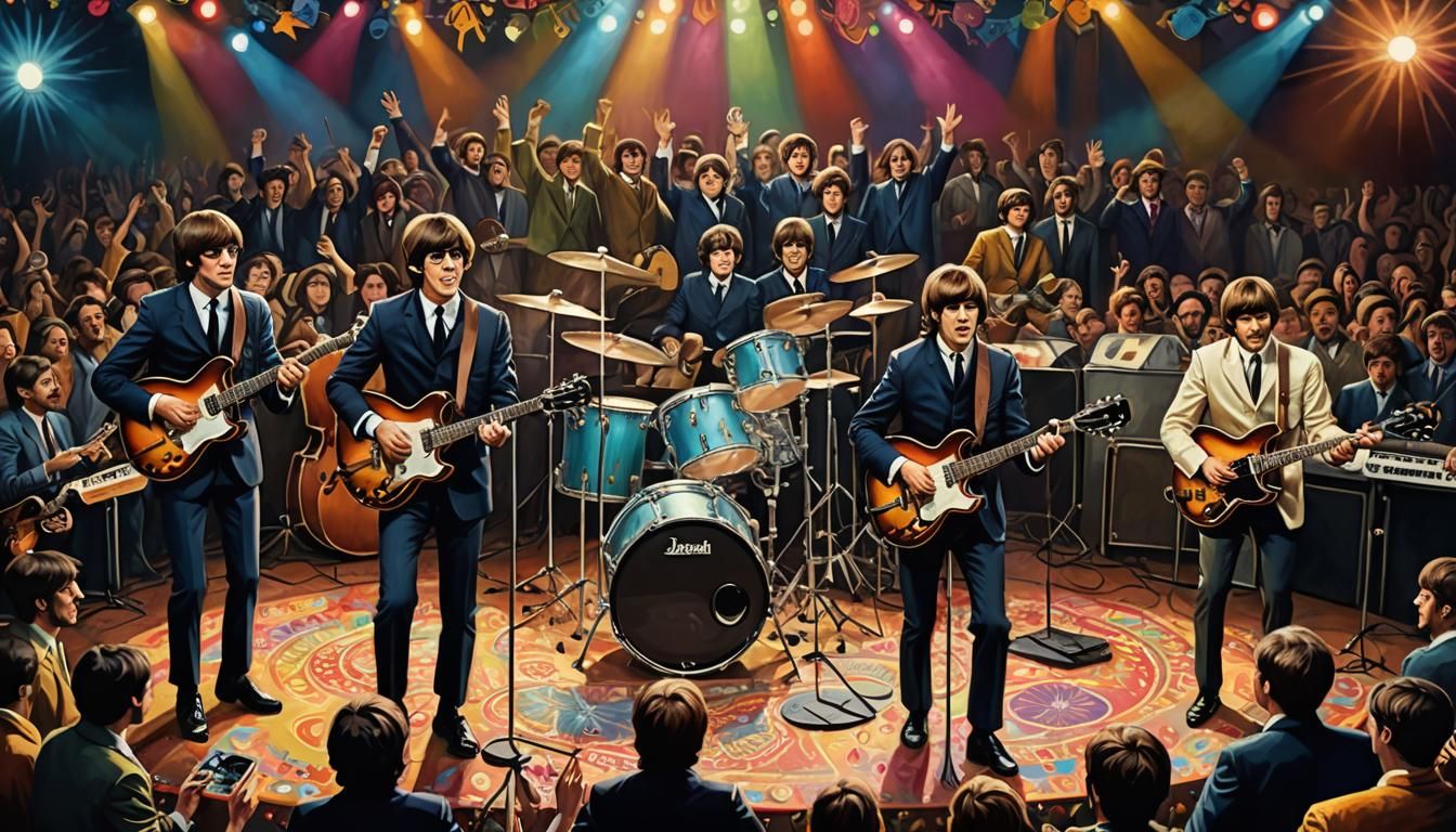 The Beatles Live at Mersay Beat: Digital Art