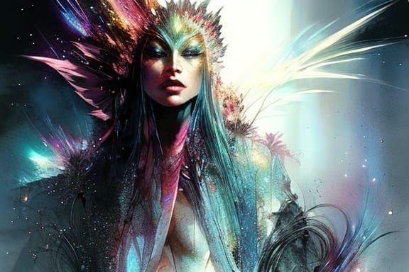 Fairy Queen in Dark Academia Style