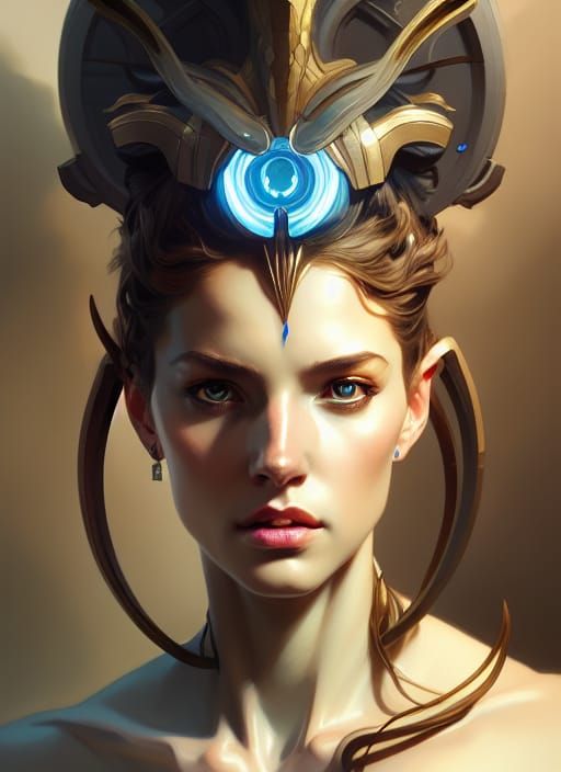 Artemis Portrait in Cosmic Astral Style