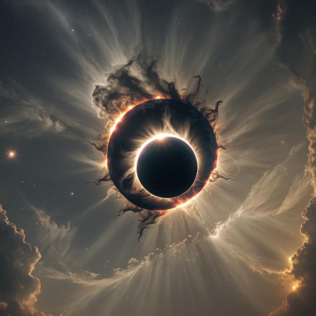 Ethereal Solar Eclipse of Light and Darkness