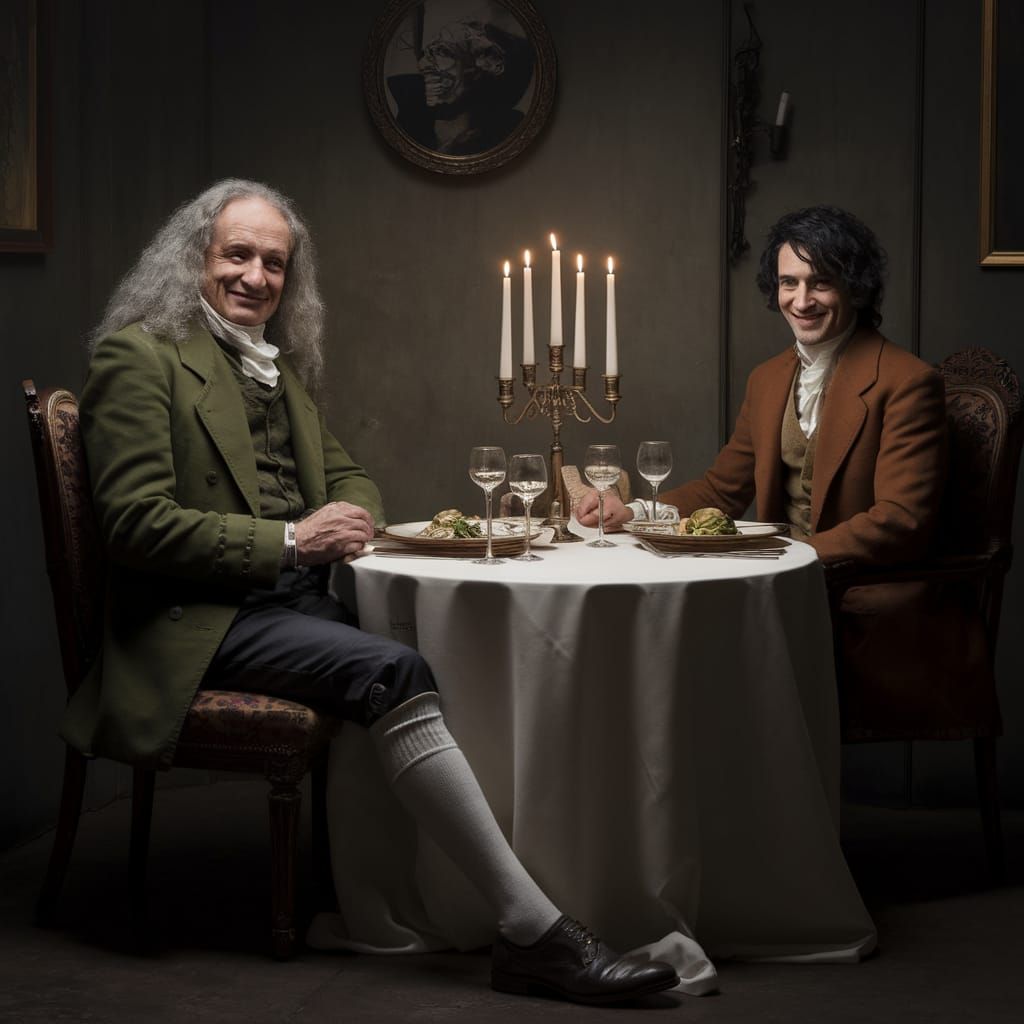 Two Masters of Intrigue Dine in Luxury
