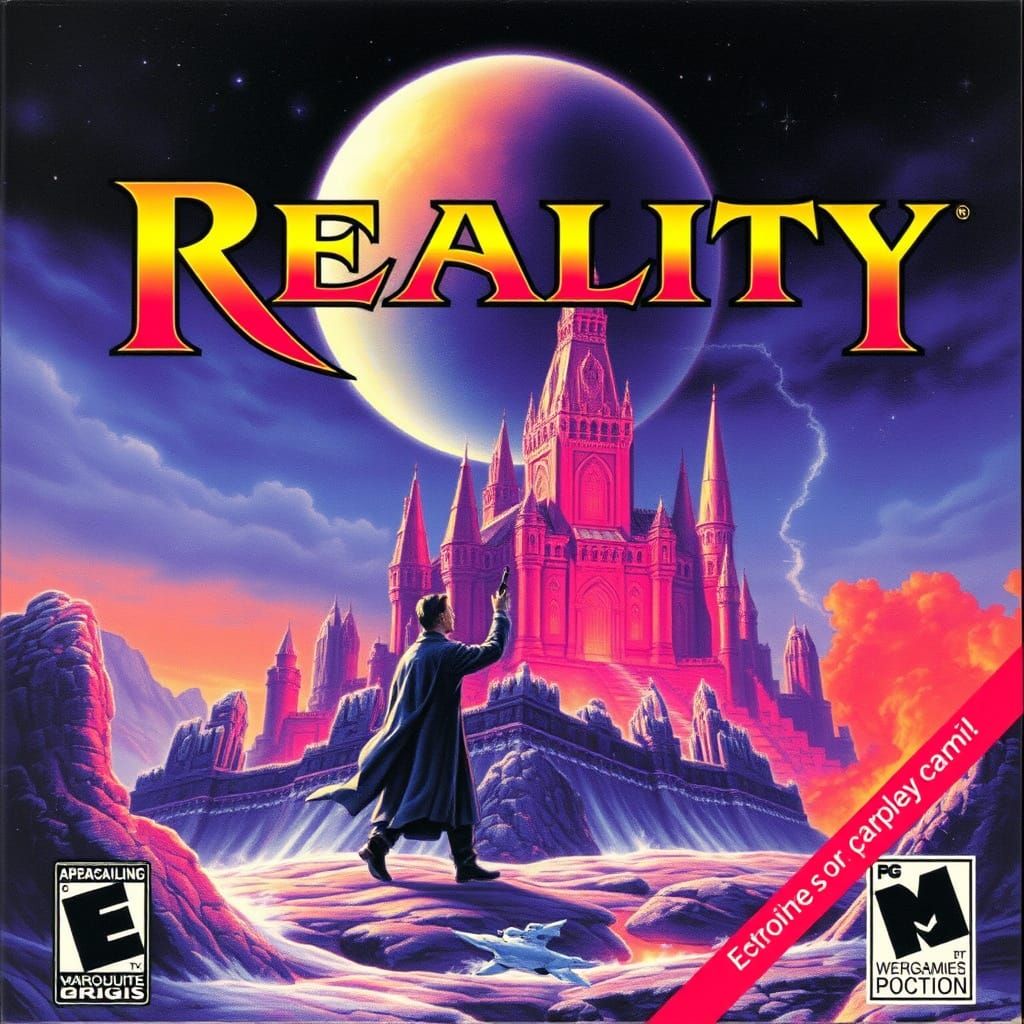 Retro 80's PC Game Cover Art for RPG