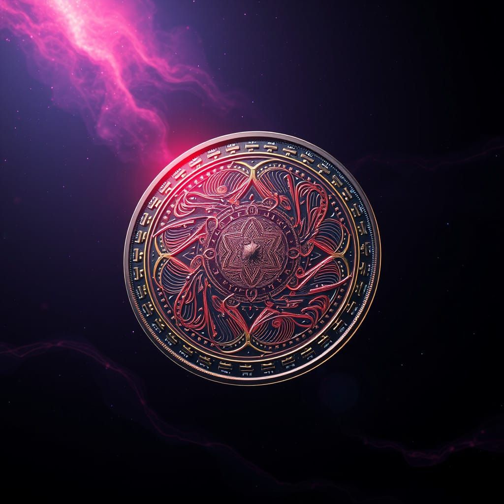 Surreal Futuristic Token Gateway in Cyberpunk Style