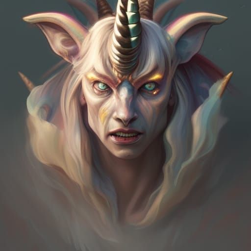 Amdusias as Unicorn: Hyperdetailed Artstation Portrait