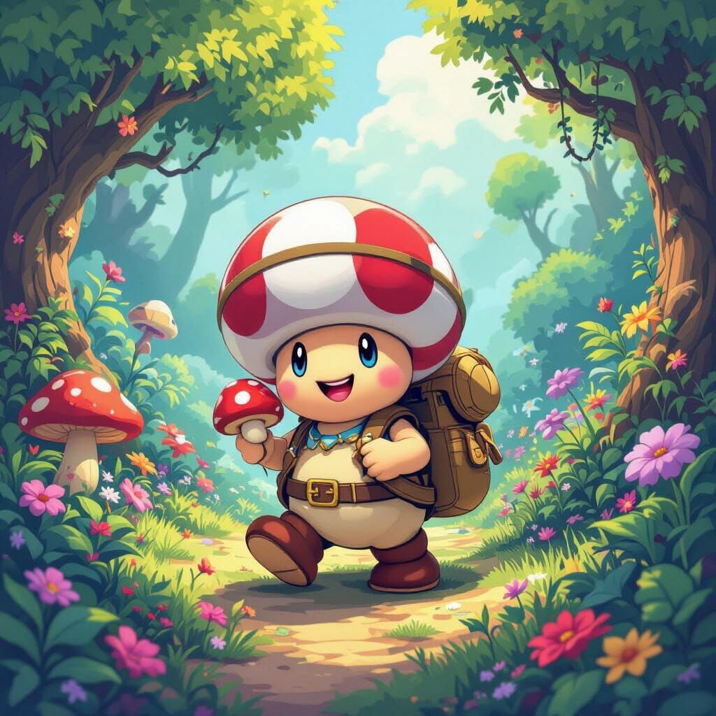 Captain Toad's Whimsical Journey in a Mystical Realm