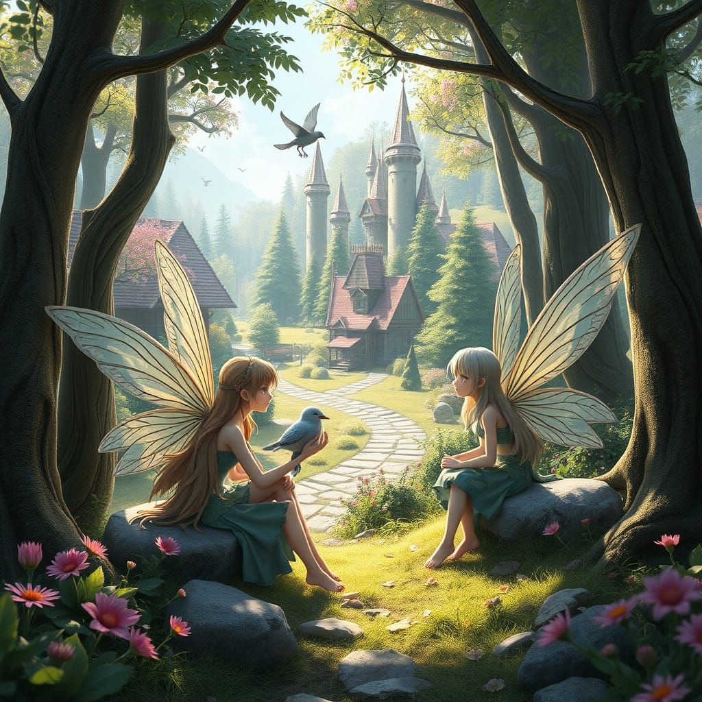 Whispers in an Enchanted Forest, Inspired by Anime