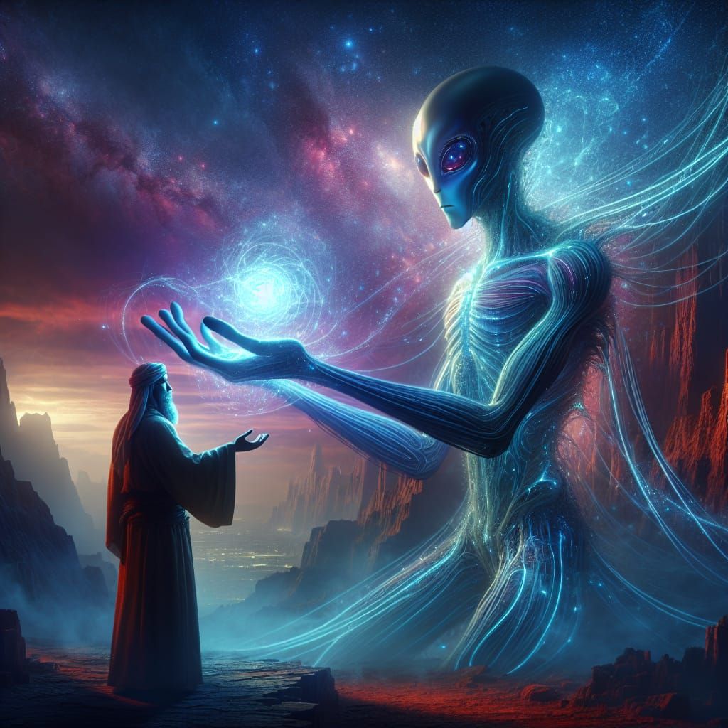 Sci-Fi Fantasy: Alien Offering Energy Sphere