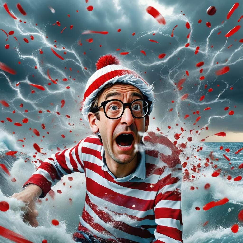 Where's Wally Parting the Red Sea.