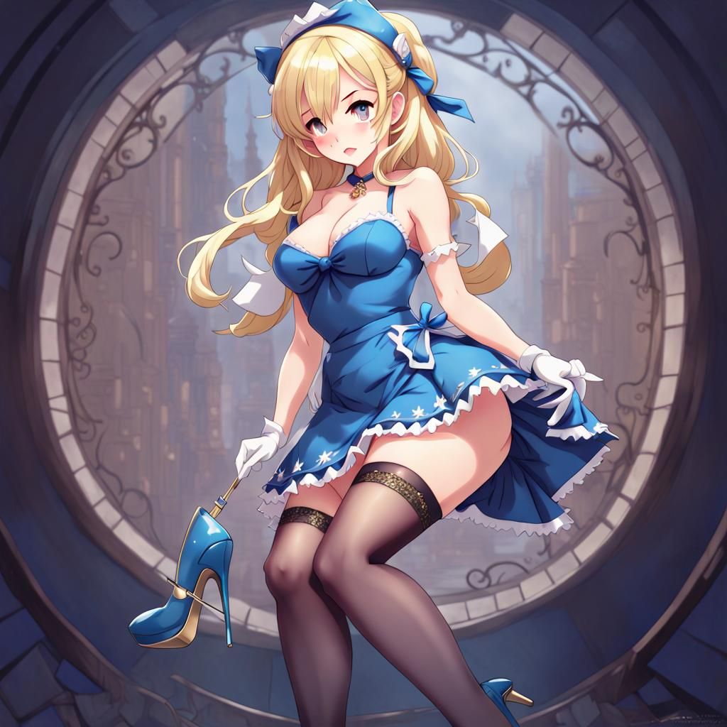 Fantasy Mage Pinup in Anime Key Visual Style