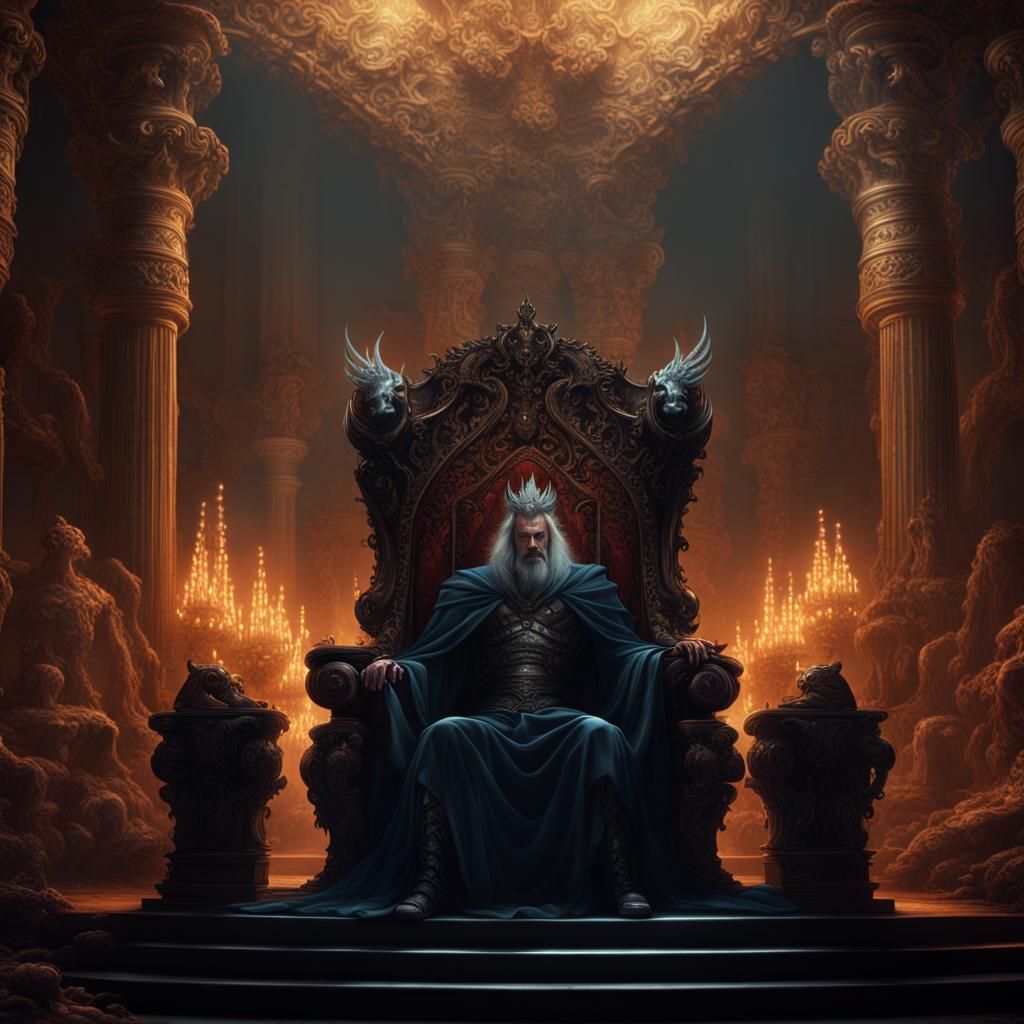 Hades in Underworld Palace: Digital Matte Painting