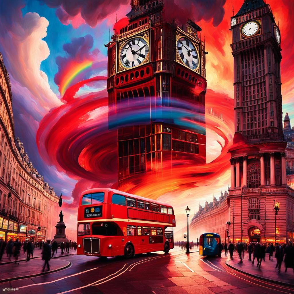 Red Bus to Vorticist Portal: Fauvist Surrealism