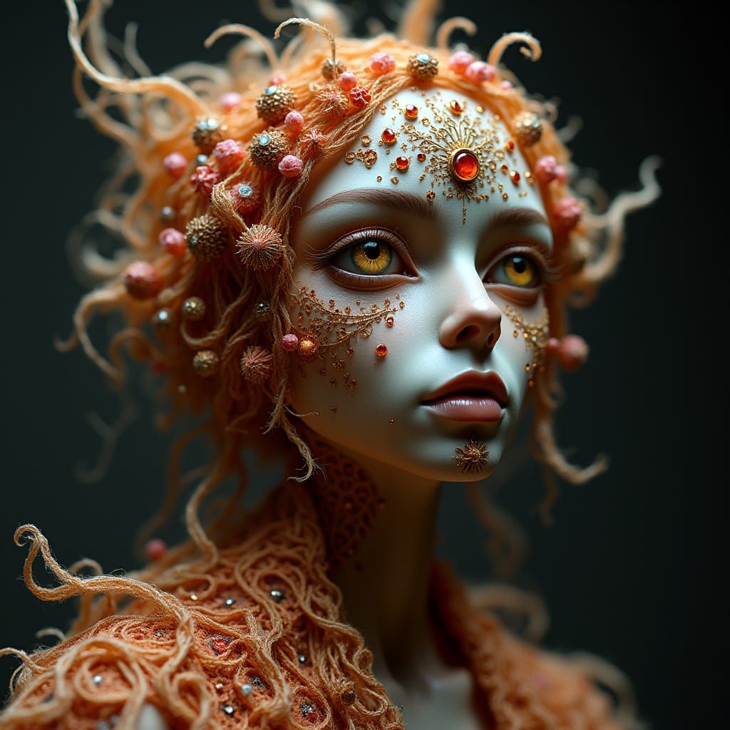 Superimposition on Jewelled Temari Silk Balls