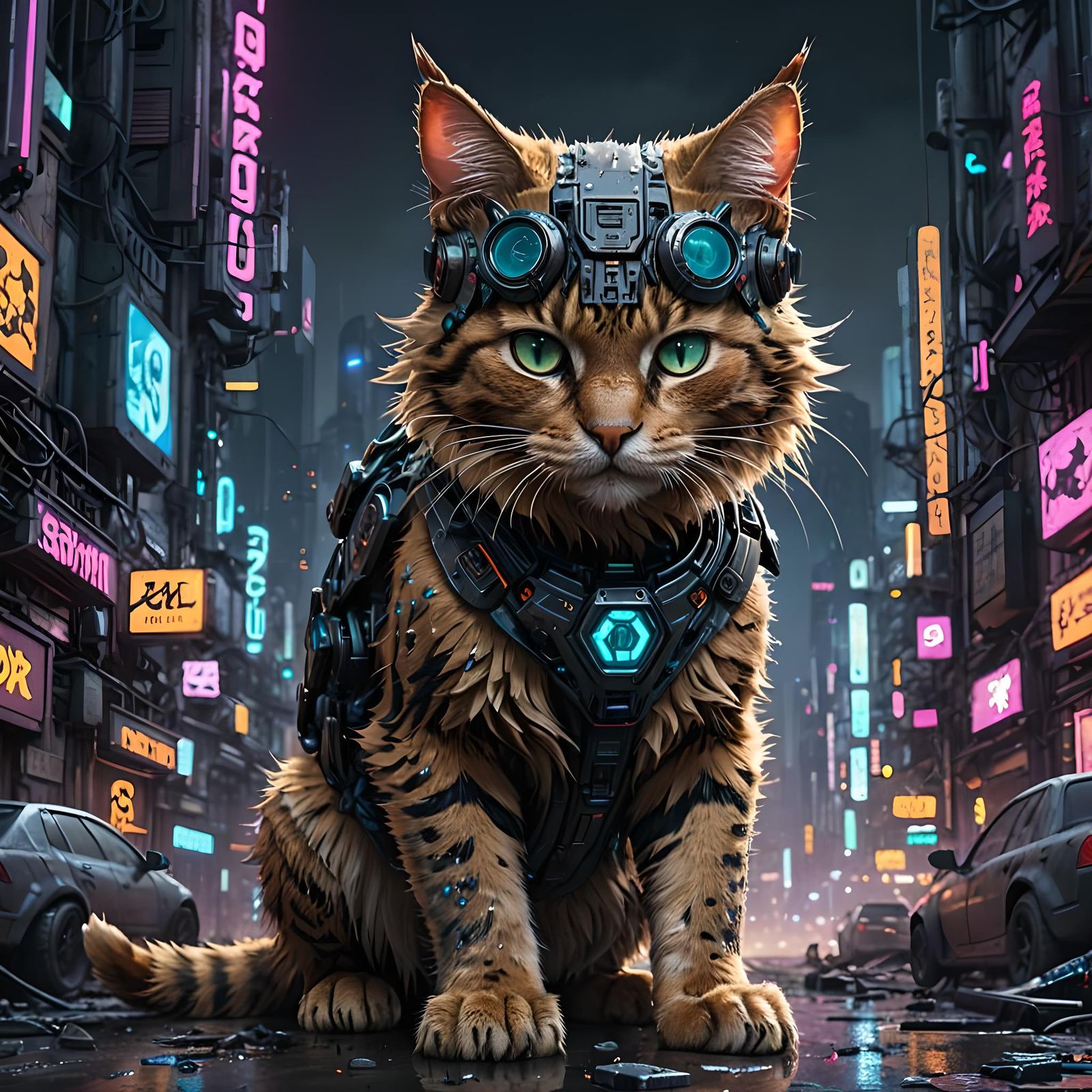 Cyberpunk cat