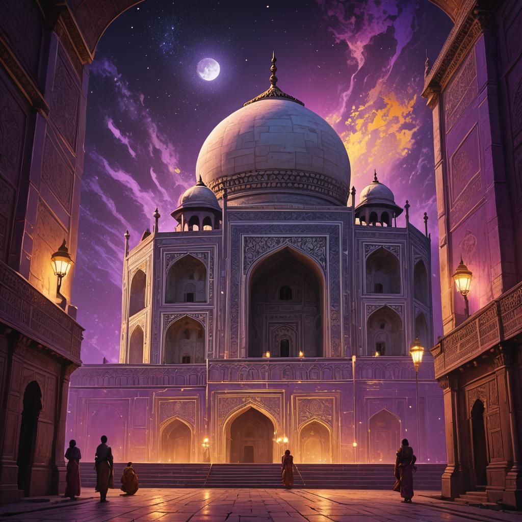 Taj Mahal in Dark Fantasy Style