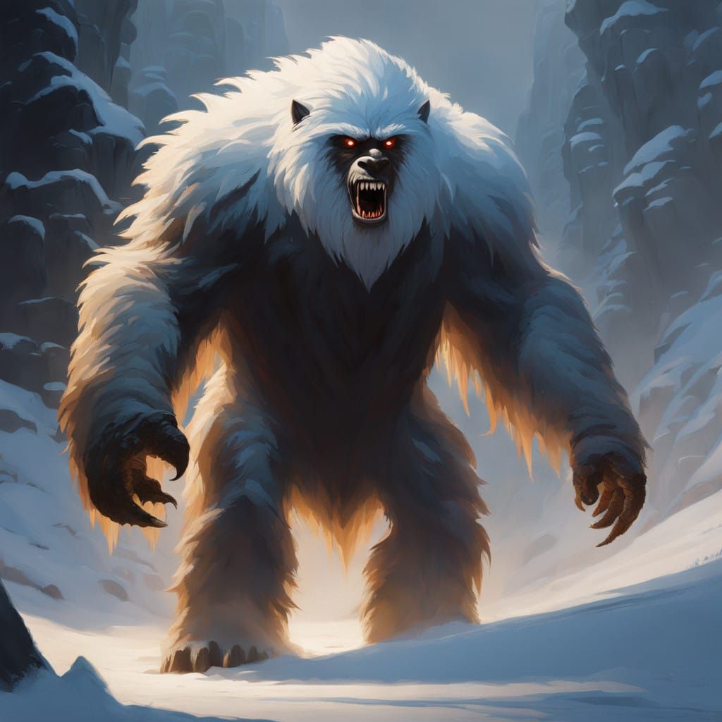 Mysterious Snow Yeti Emerges from Ancient Cave