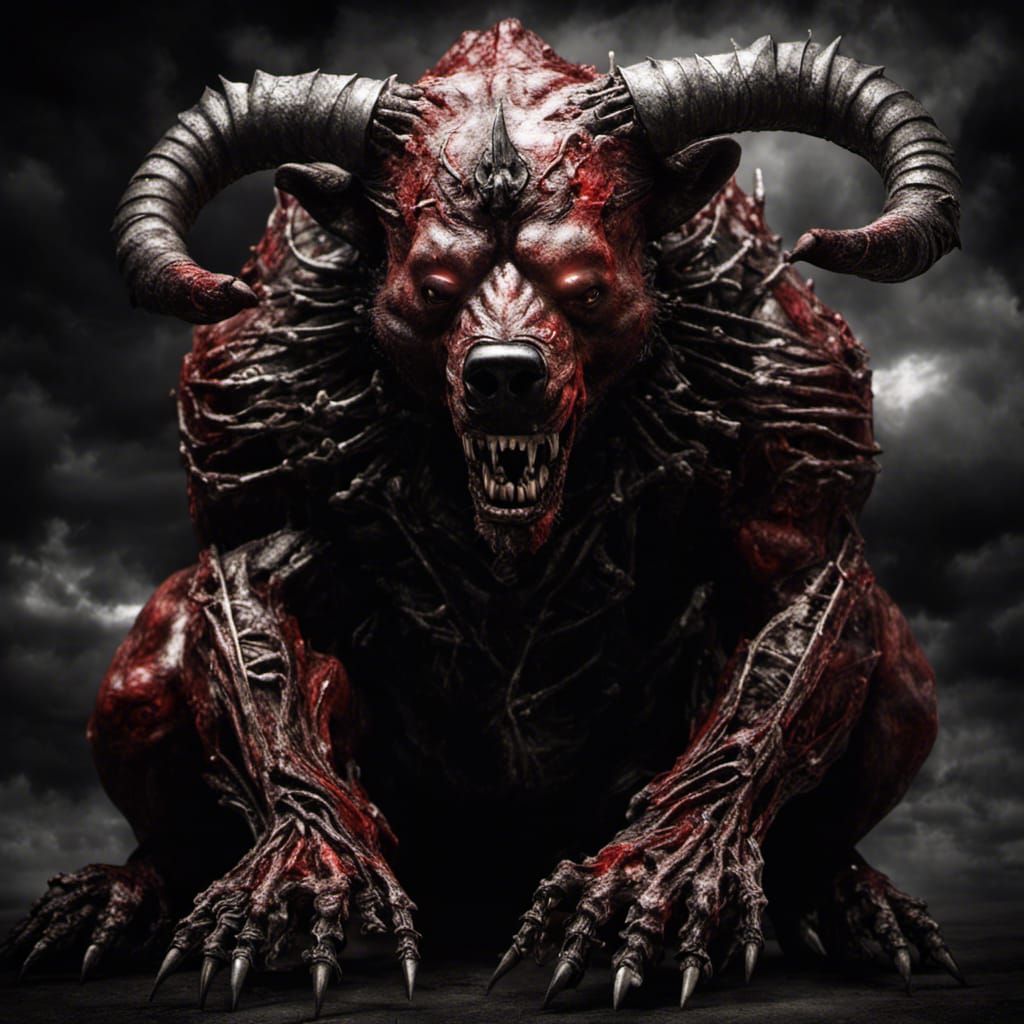 Undead Hybrid Bear Zombie Bull: Gothic Horror