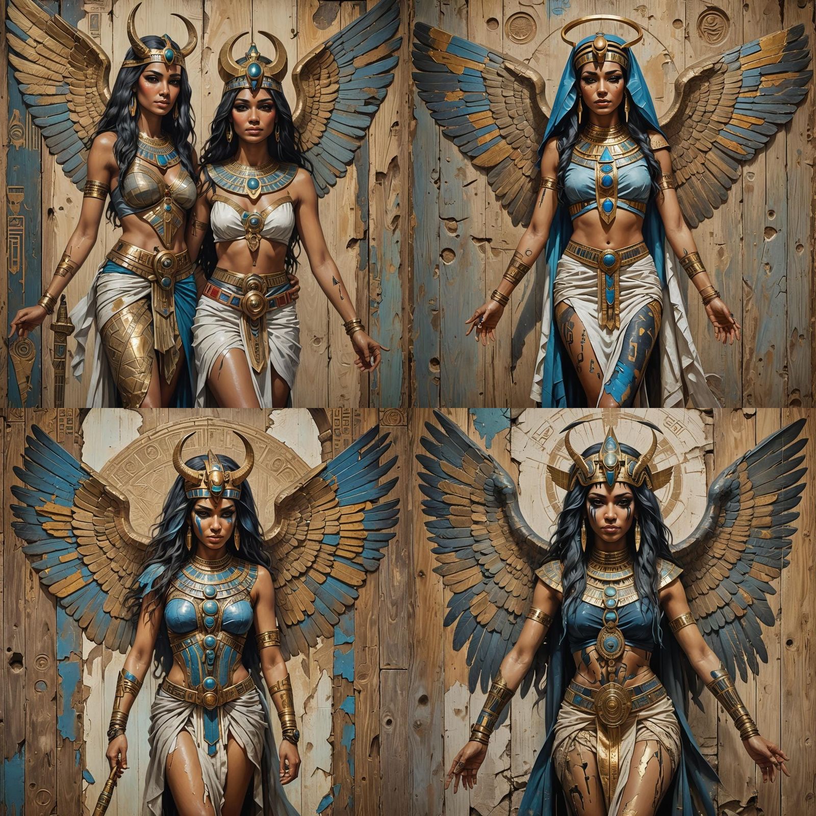 Egyptian Woman: Demon and Angel, Oil Painting