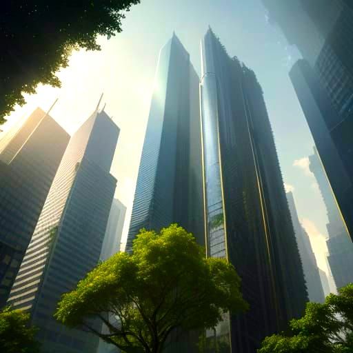 Surreal Urban Metropolis Blends Nature and Steel