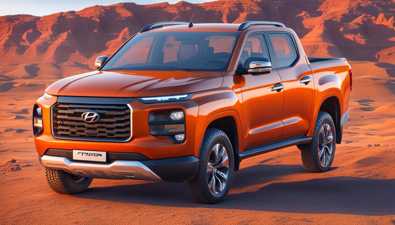 Orange 2024 Hyundai Triton Pickup in Desert