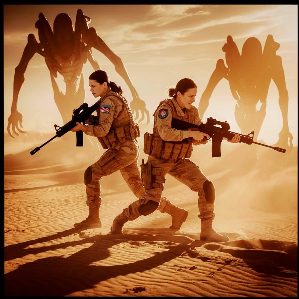 Heroic IDF Soldiers Battle Alien Invaders in Desert