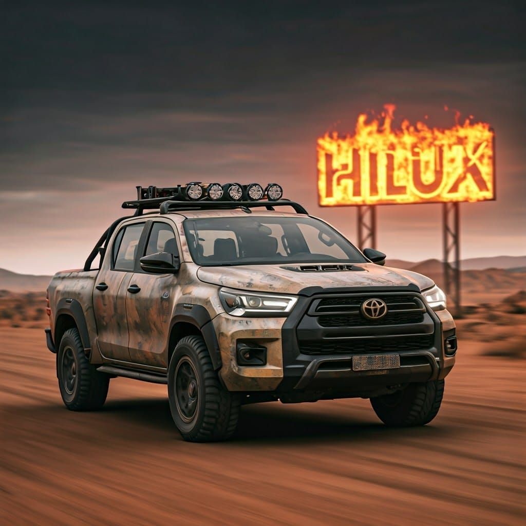 Mad Max Hilux in Post-Apocalyptic Desert
