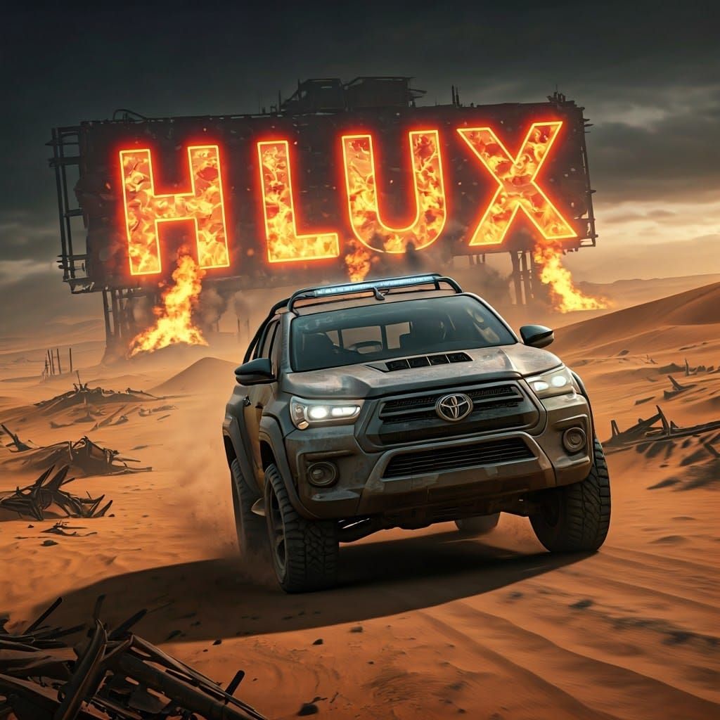 Mad Max Toyota Hilux in Post-Apocalyptic Wasteland
