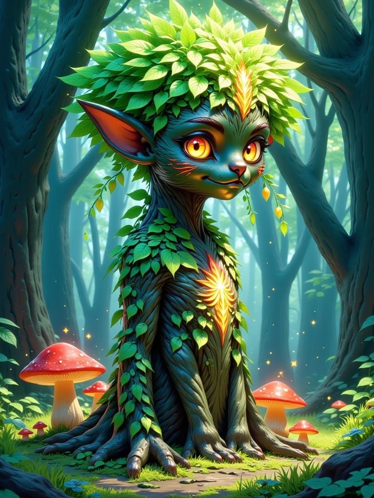 Anime Treant Guardian in Hidden Grove