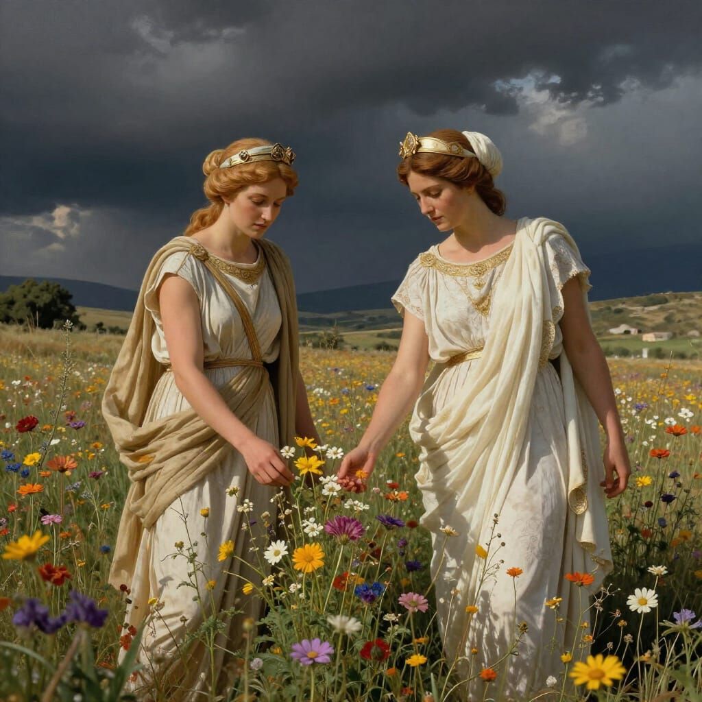 Goddesses Demeter and Hera in Cretan Field