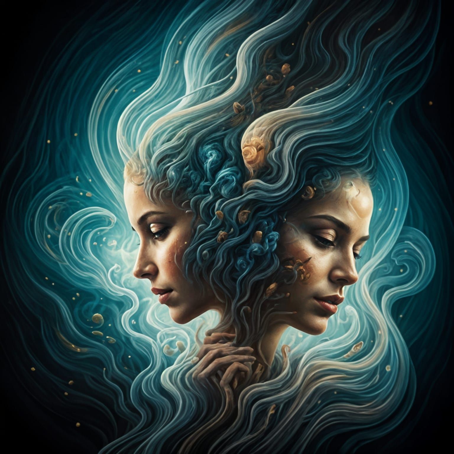 Impressionistic Smoke Art: Faces in Mystical Haze