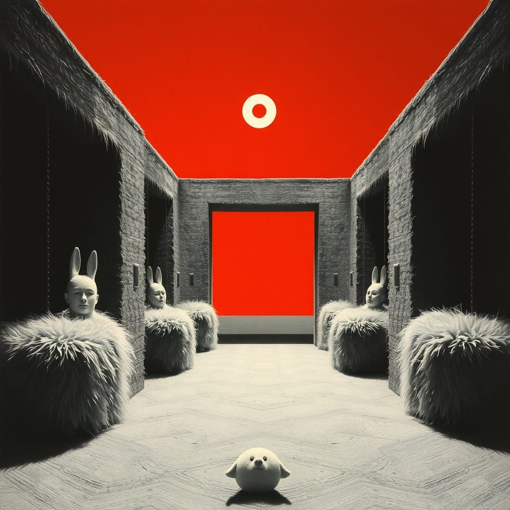 Surreal Women in Asymmetrical Space, Silver Nitrate Photogra...