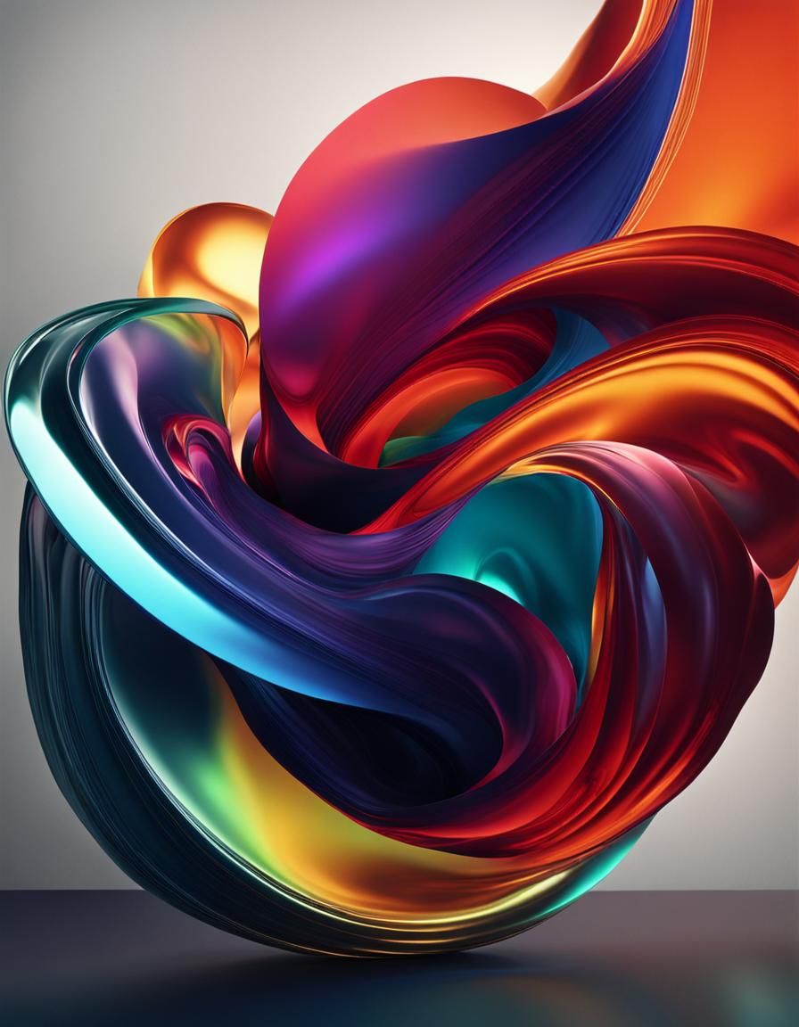 Polychromatic Fluidity: Graceful, Powerful, Dynamic Image